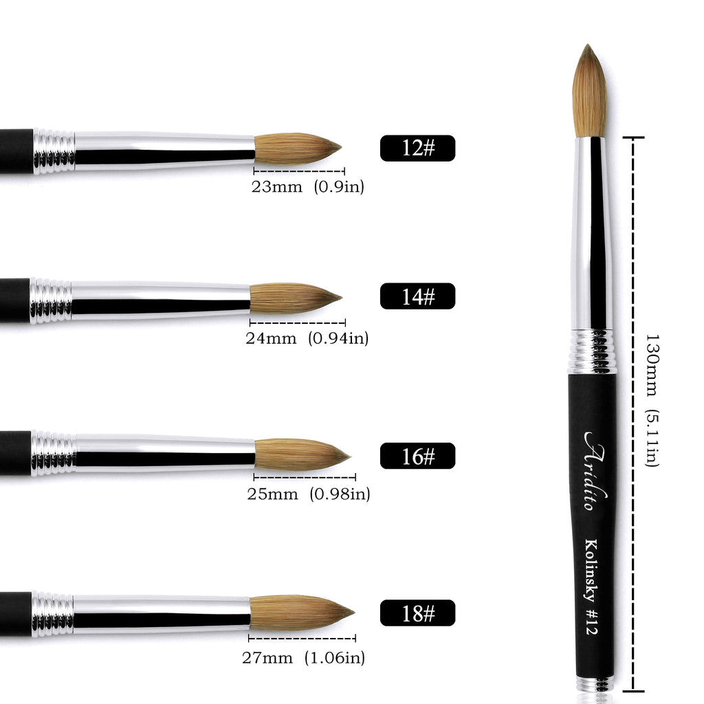 Kolinsky Acrylic Nail Brush（Black）