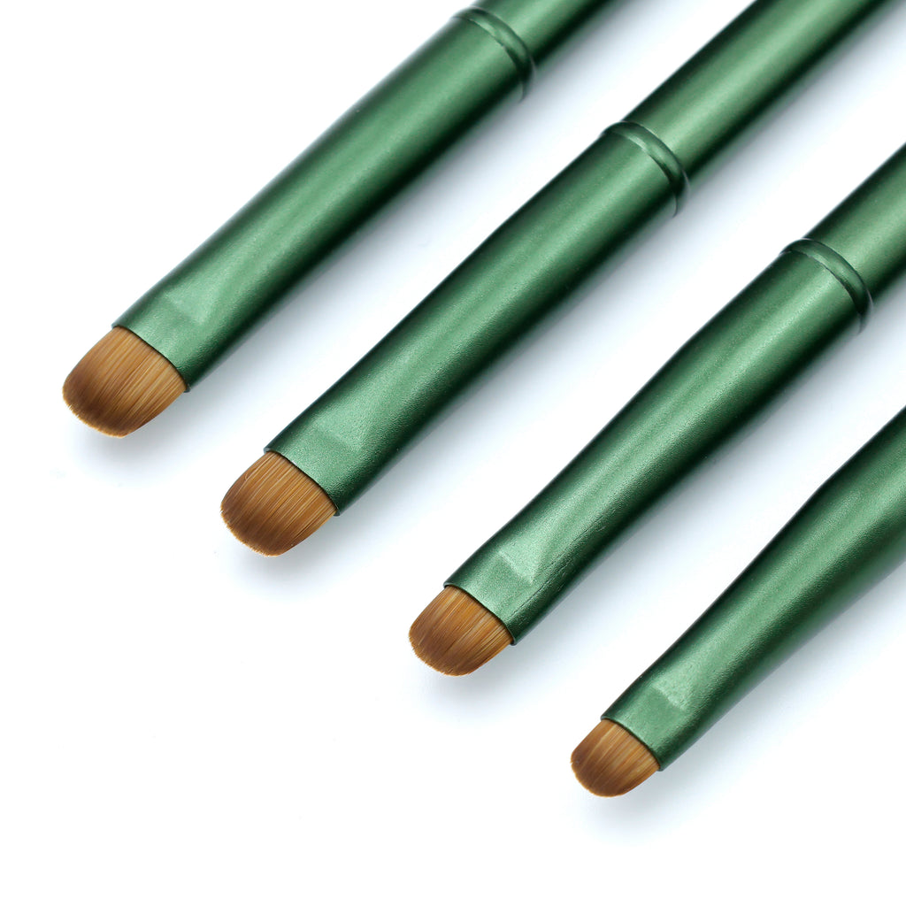 Green Metal French Nail Brush Set (4Pcs)