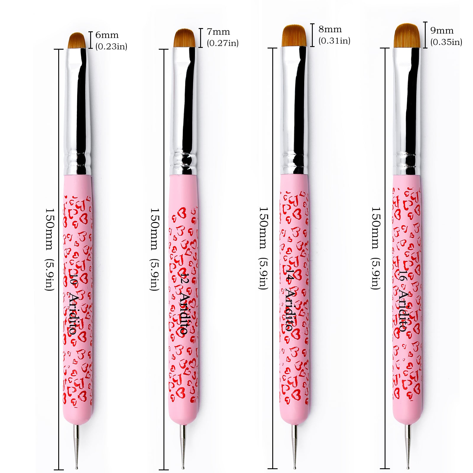 French Nail Brush Set(4Pcs)