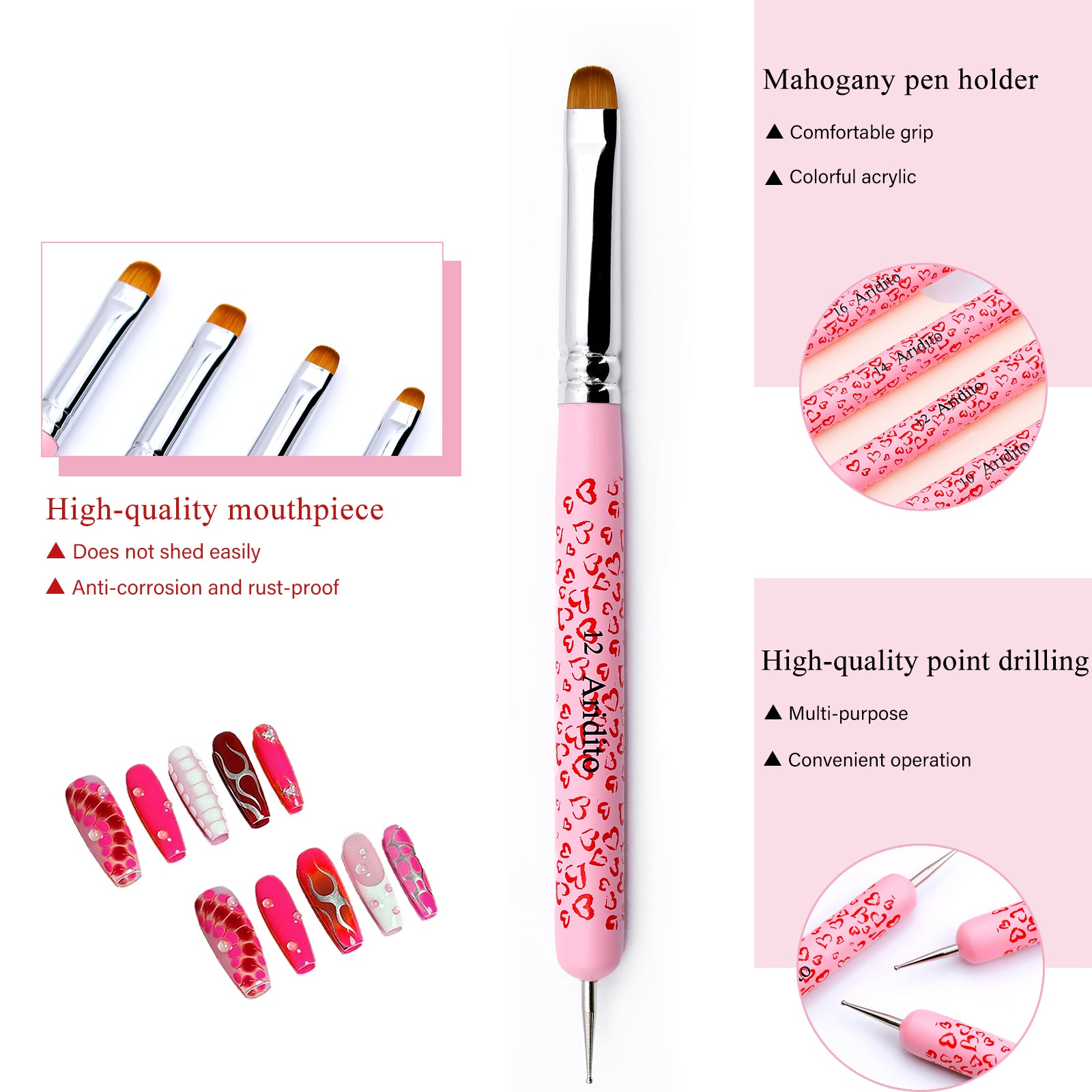 French Nail Brush Set(4Pcs)